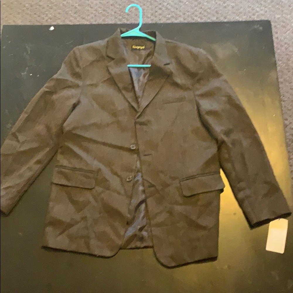 Brown suit with vest